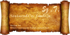 Szelezsán Tamás névjegykártya